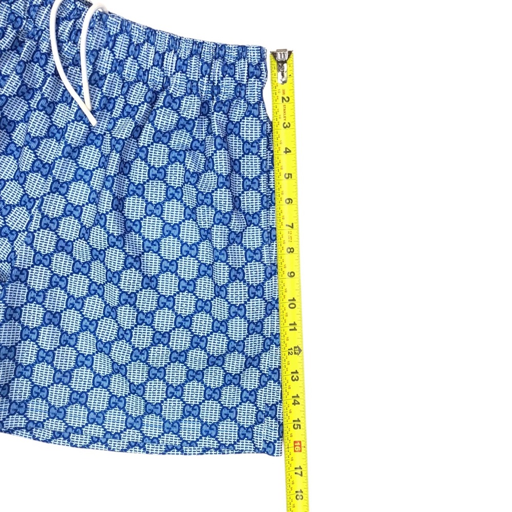 Bravest Studios GG Monogram Mesh Shorts Men's Size Large Blue 5" Inseam - Picture 7 of 7